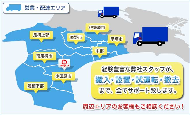 設置・配送エリア